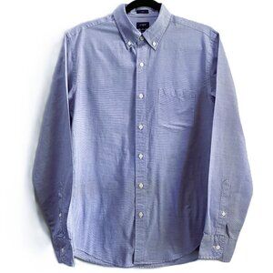 J. Crew Men's Slim Fit 100% Cotton Button Down‎ Shirt Blue Size Medium